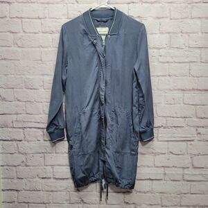 Abercrombie &‎ Fitch Long Utility Bomber Jacket Womens M Drawstring Gorpcore